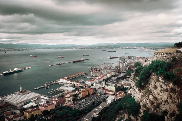 Dramática Vista Aérea Ciudad Bahía Gibraltar —  Fotos de Stock