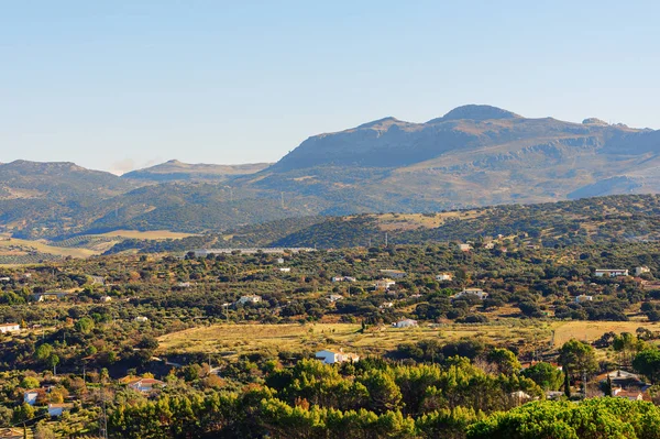 Groene Landschap Onder Bergen Andalusie Spanje — Stockfoto