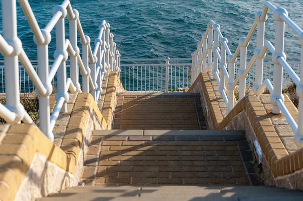 Escaliers Descendant Vers Mer Méditerranée Partie Sud Gibraltar — Photo