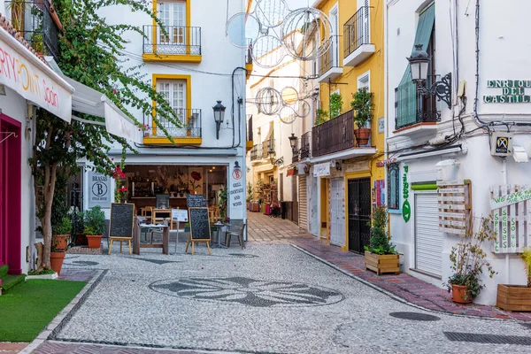 Marbella España Diciembre 2017 Callejuelas Tradicionales Las Ciudades Andaluzas — Foto de Stock