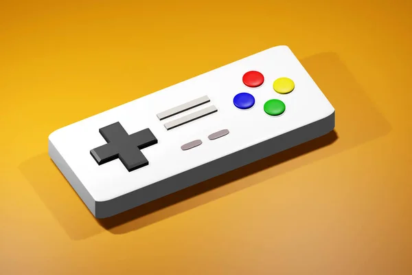 Einfaches Minimalistisches Retro Game Controller Objekt Vintage Gaming Hardware Konsolen — Stockfoto