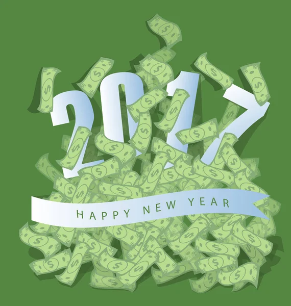 Feliz año nuevo 2017 — Vector de stock