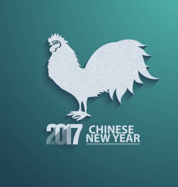 Mutlu yeni yıl 2017.Chinese yeni yıl çiçek açan çiçek tasarım