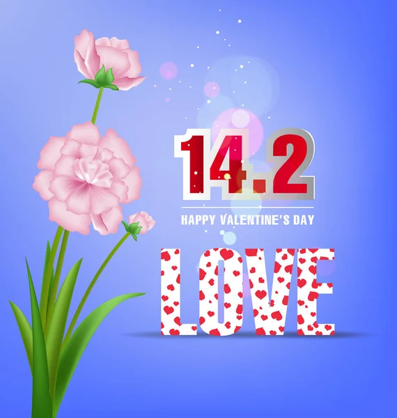 Happy Valentines Tageskarte. Liebe romantischen Hintergrund — Stockvektor