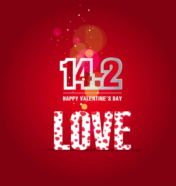 Happy Valentines Tageskarte. Liebe romantischen Hintergrund — Stockvektor