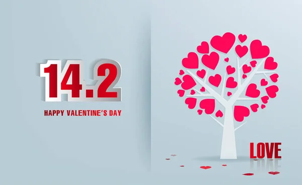 Happy Valentines Tageskarte. Liebe romantischen Hintergrund — Stockvektor