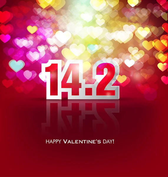Feliz tarjeta de San Valentín. amor romántico fondo — Vector de stock