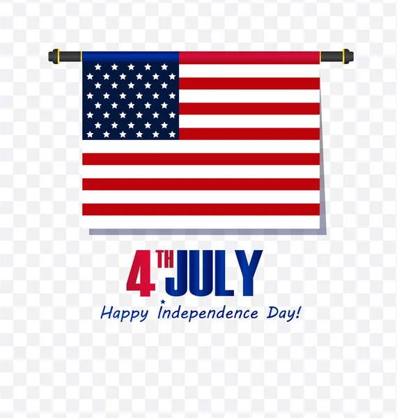 7 월-추상 국기 디자인-독립의 4 — 스톡 벡터