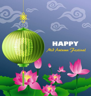 mutlu orta Sonbahar Festivali Çin arka plan