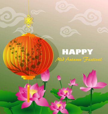 mutlu orta Sonbahar Festivali Çin arka plan