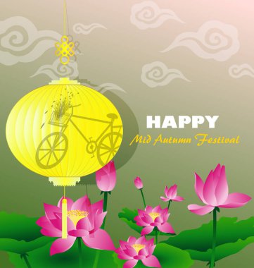 mutlu orta Sonbahar Festivali Çin arka plan