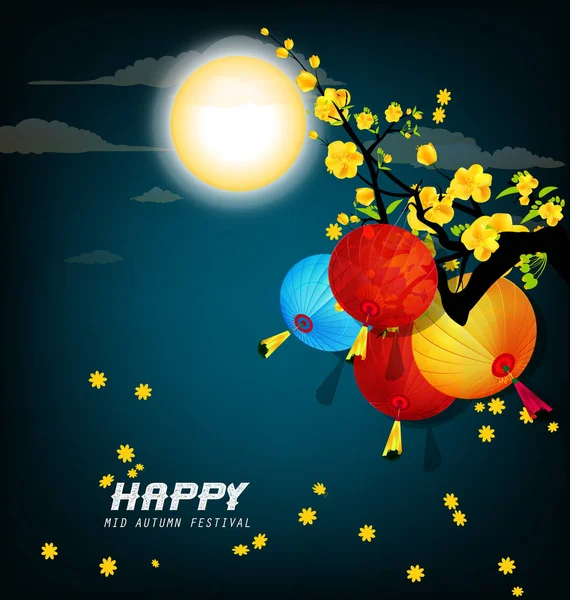 mutlu orta Sonbahar Festivali Çin arka plan