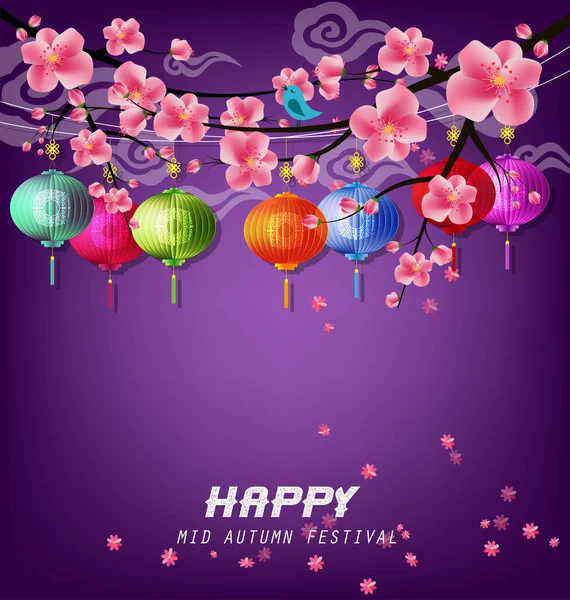 mutlu orta Sonbahar Festivali Çin arka plan