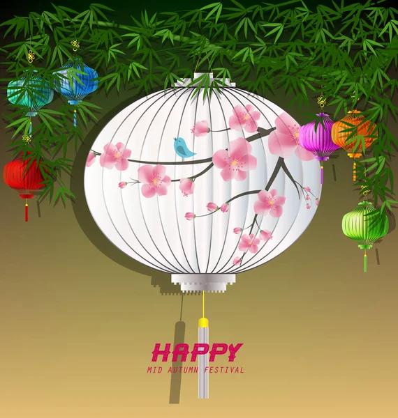 mutlu orta Sonbahar Festivali Çin arka plan