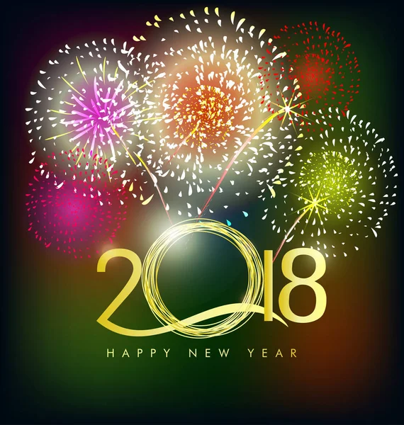 Feliz año nuevo 2018 — Archivo Imágenes Vectoriales