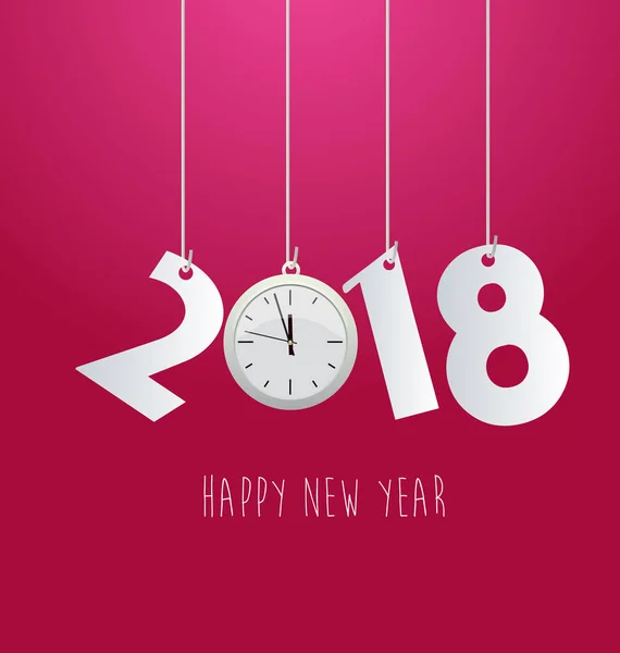 Happy new year 2018 — Stock Vector