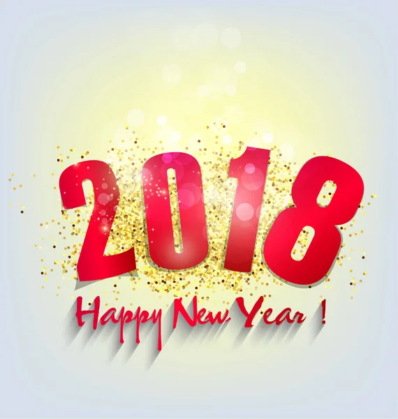 Feliz año nuevo 2018 — Archivo Imágenes Vectoriales