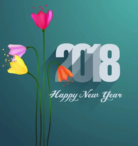 2018 년 행복 한 신년 — 스톡 벡터