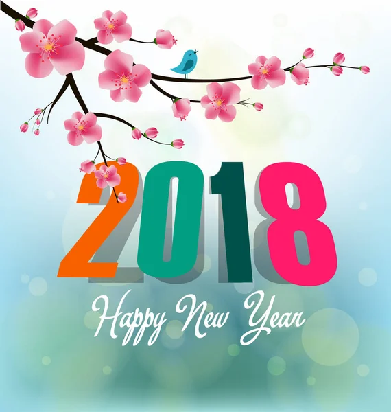 Ευτυχισμένο το νέο έτος 2018 — Διανυσματικό Αρχείο