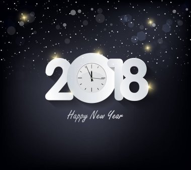 Mutlu yeni yıl 2018 tebrik kartı ve köpek Çin yeni yılı