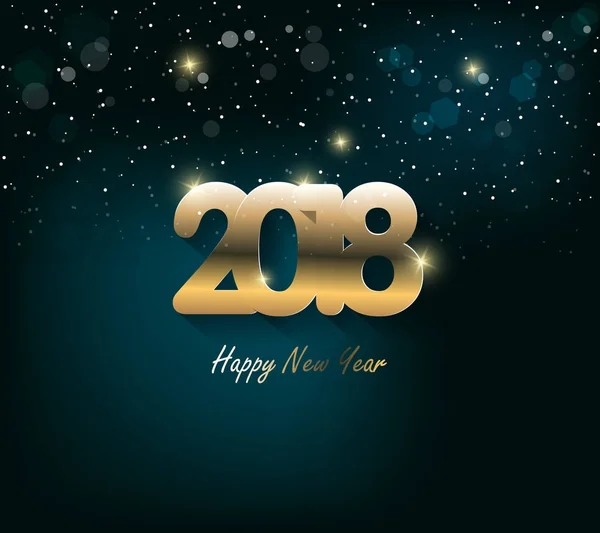 Šťastný nový rok 2018 blahopřání a čínský Nový rok psa — Stockový vektor