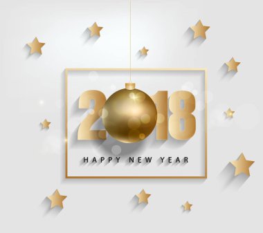 Mutlu yeni yıl 2018 tebrik kartı ve köpek Çin yeni yılı