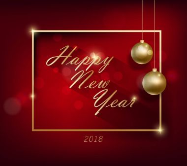 Mutlu yeni yıl 2018 tebrik kartı ve Çin yeni yılı köpek, kiraz çiçeği arka plan