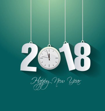 Mutlu yeni yıl 2018 tebrik kartı ve Çin yeni yılı köpek, kiraz çiçeği arka plan