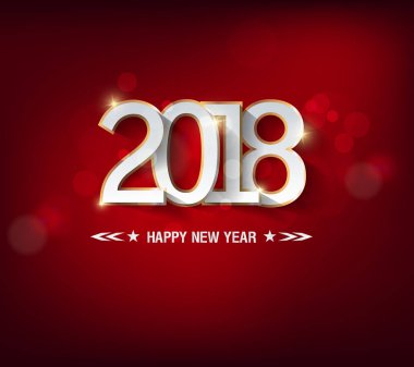 Mutlu yeni yıl 2018 tebrik kartı ve Çin yeni yılı köpek, kiraz çiçeği arka plan