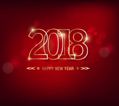 Mutlu yeni yıl 2018 tebrik kartı ve Çin yeni yılı köpek, kiraz çiçeği arka plan