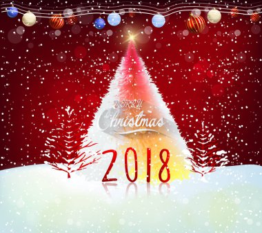 Mutlu yeni yıl 2018 tebrik kartı ve Çin yeni yılı köpek, kiraz çiçeği arka plan