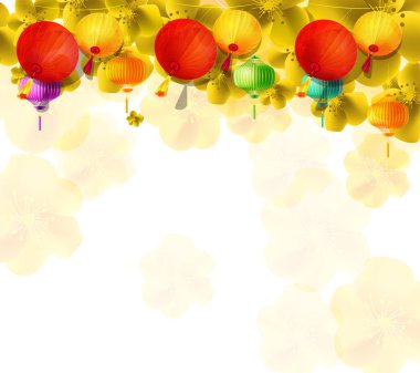 Mutlu yeni yıl 2018 tebrik kartı ve Çin yeni yılı köpek, kiraz çiçeği arka plan