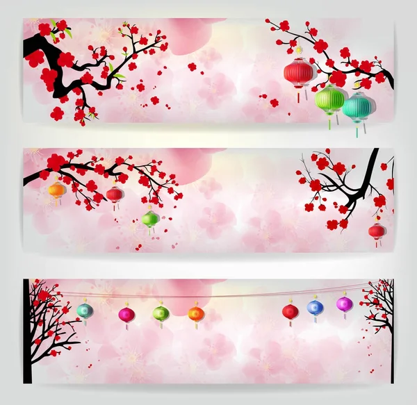 Mutlu yeni yıl 2018 tebrik kartı ve Çin yeni yılı köpek, kiraz çiçeği arka plan