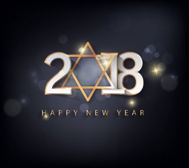 Mutlu Noeller ve mutlu yeni yıl 2018 tebrik kartı