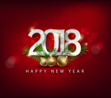 Mutlu Noeller ve mutlu yeni yıl 2018 tebrik kartı