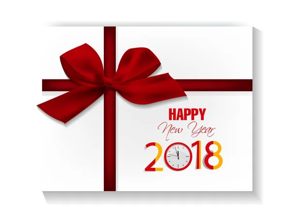 Z życzeniami szczęśliwego nowego roku 2018 i Wesołych Świąt — Wektor stockowy