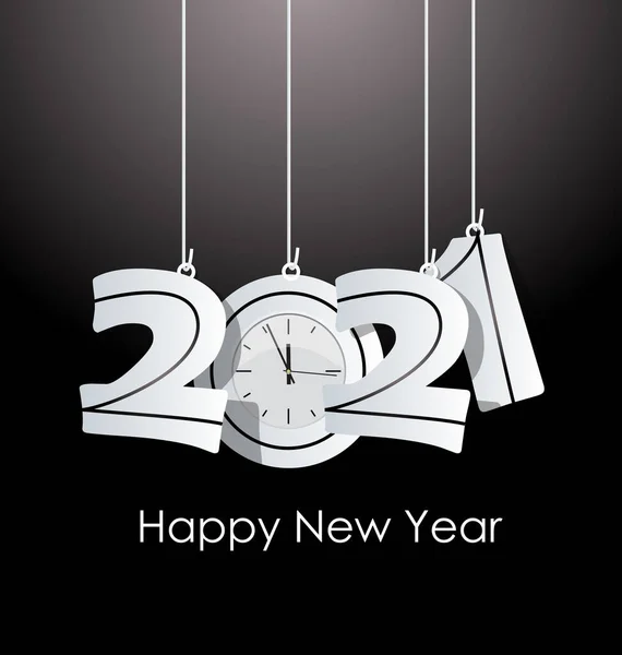 Happy New Year 2021 — Stock Vector