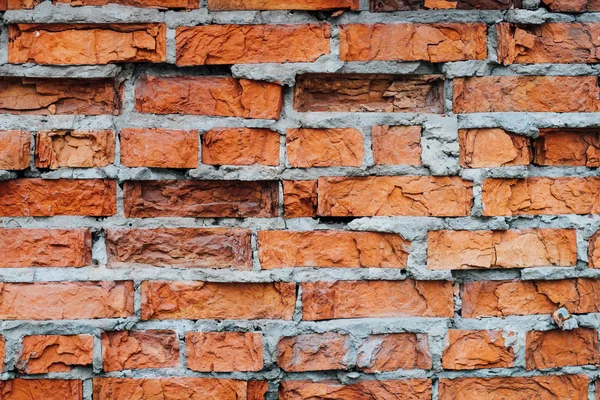 Muro Della Casa Del Vecchio Mattone Rosso Texture Sfondo Progettisti — Foto Stock