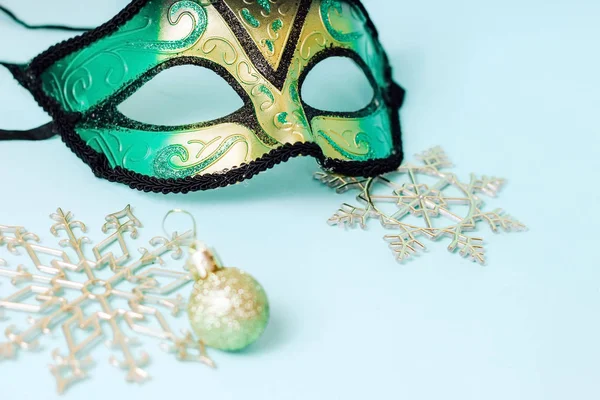 Máscara Carnaval Detalles Para Una Mascarada Año Nuevo —  Fotos de Stock