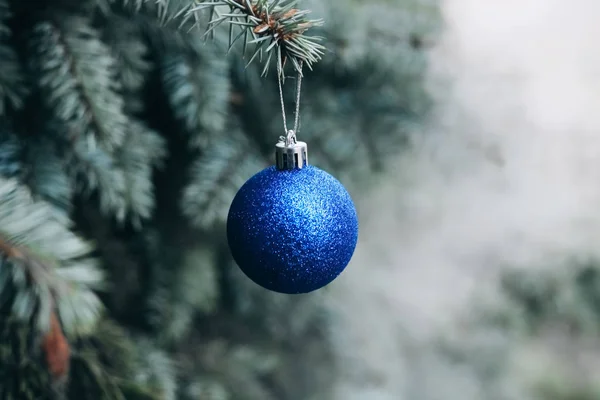 Jouet Noël Sur Les Branches Arbre Nouvel Arbre Noël Décoré — Photo