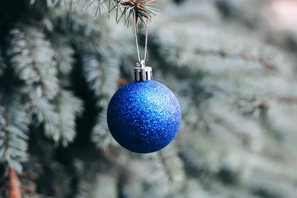 Giocattolo Natale Sui Rami Albero Capodanno Albero Natale Decorato Con — Foto Stock