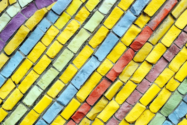 Texture Pietre Multicolori Sfondo Mosaico Vintage Sulla Parete — Foto Stock