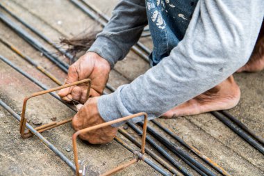 Emek çelik inşaat alanında için bağlıyor