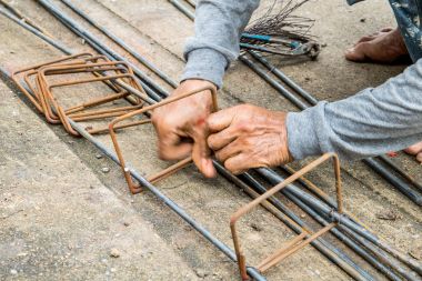 Emek çelik inşaat alanında için bağlıyor