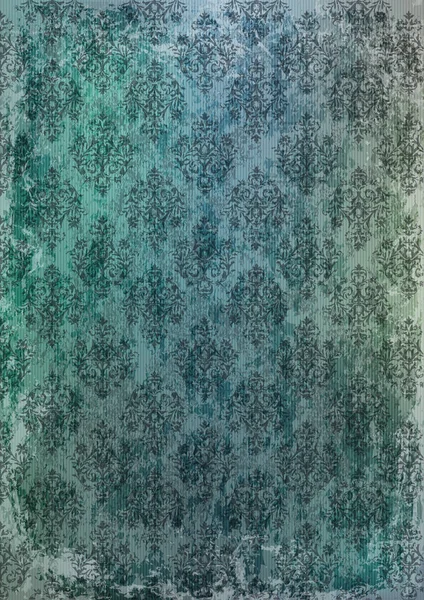 tvintage mavi kağıt Barok pattern.vector çizim ile