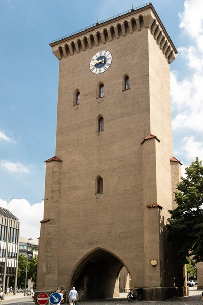 Isartor gate kulesi tarihi Münih — Stok fotoğraf