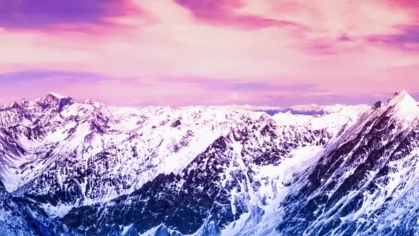 Beau paysage de montagnes. — Video