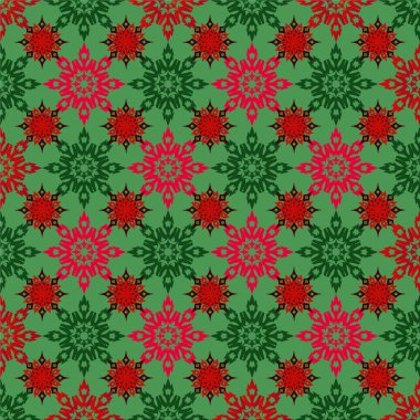 Kar taneleri ile Noel Dikişsiz desen renk arka plan duvar kağıdı