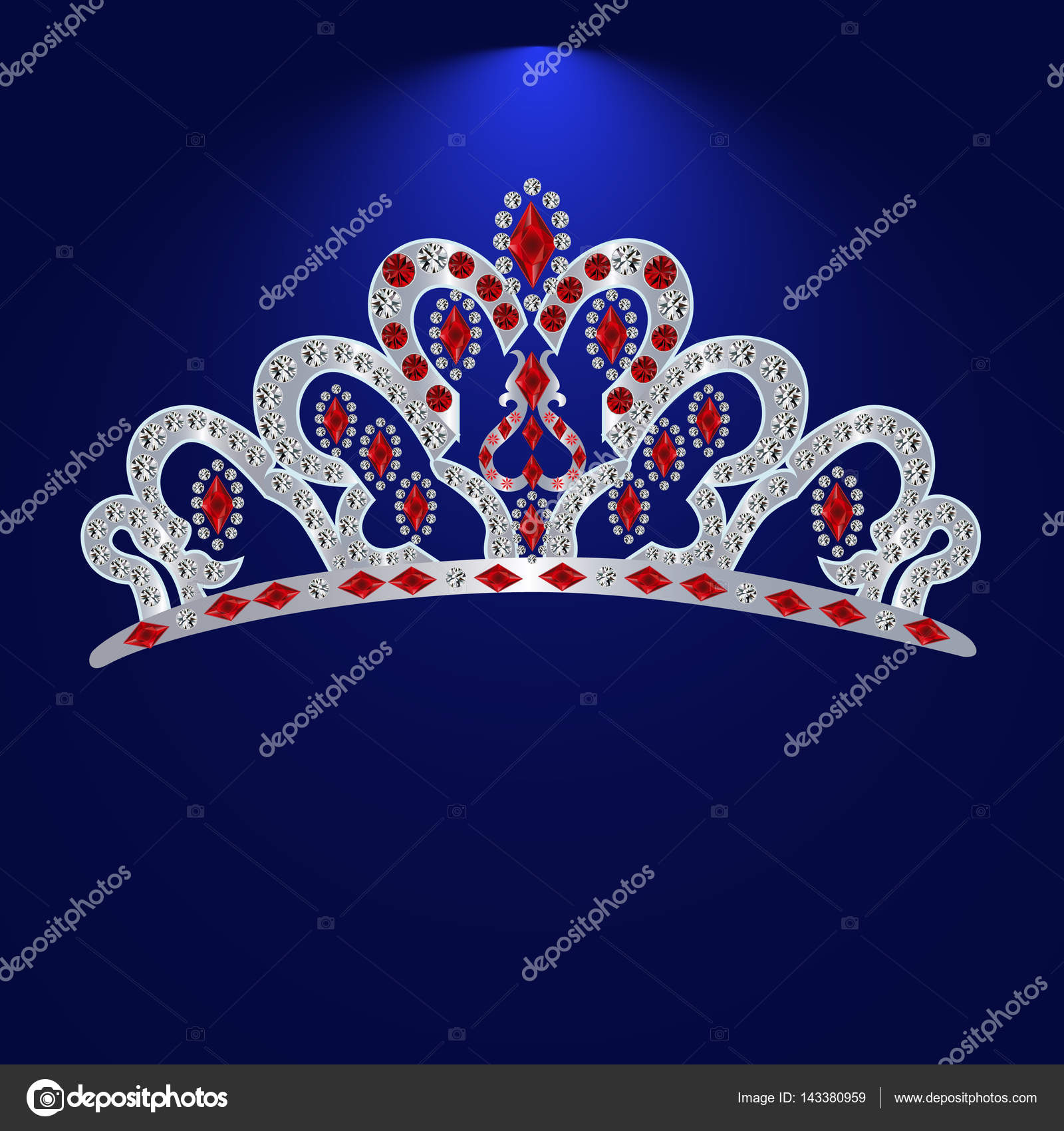 Tiara with precious stones 5 Stock Vector by ©Reneli 143380959, image size:1600x1700