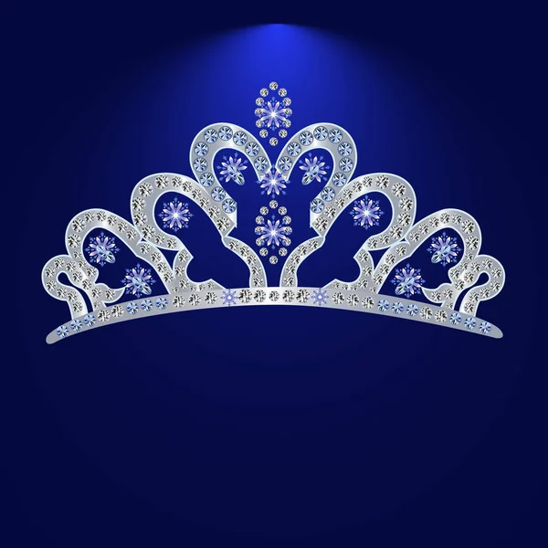 Tiara con pietre preziose 3 — Vettoriale Stock